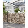 SONGMICS Gabion Kosár, Fém Gabion Karám 5 x 10 cm-es Hálóval Kövekhez, Horganyzott, Kerti