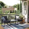 SONGMICS GGF010B05 Erkély Kerti Bútor Szett PE Polyrattan Lounge Szett Asztal és 2 Szék Terasz