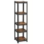 SONGMICS Polcrendszer, 37 x 37 x 150 cm, 400 kg teherbírás (80 kg polconként), ipari,