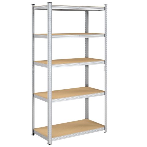 SONGMICS 5 szintes polcrendszer, acél polcrendszer tároláshoz, szerszám nélküli
