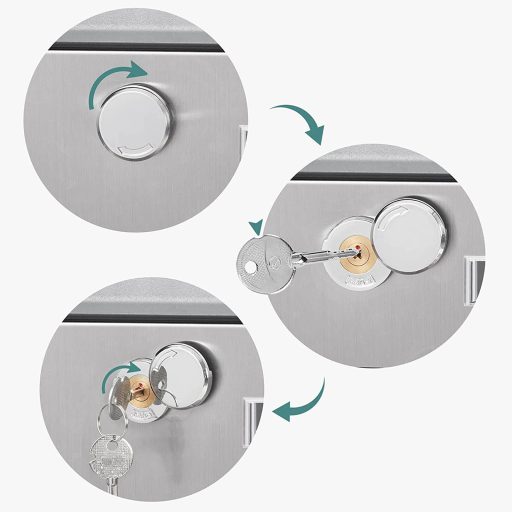 SONGMICS Postaláda, falra szerelhető levélszekrény, rézmagos zárófedéllel, újságtartóval,