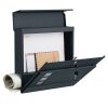 SONGMICS Modern Mailbox, zárható falra szerelhető levélszekrény újságtartóval, könnyen