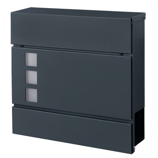 SONGMICS Modern Mailbox, zárható falra szerelhető levélszekrény újságtartóval, könnyen