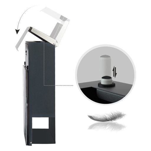 SONGMICS Postaláda, falra szerelhető levélszekrény betekintő ablakokkal, rozsdamentes