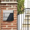 SONGMICS Postaláda, falra szerelhető levélszekrény betekintő ablakokkal, rozsdamentes