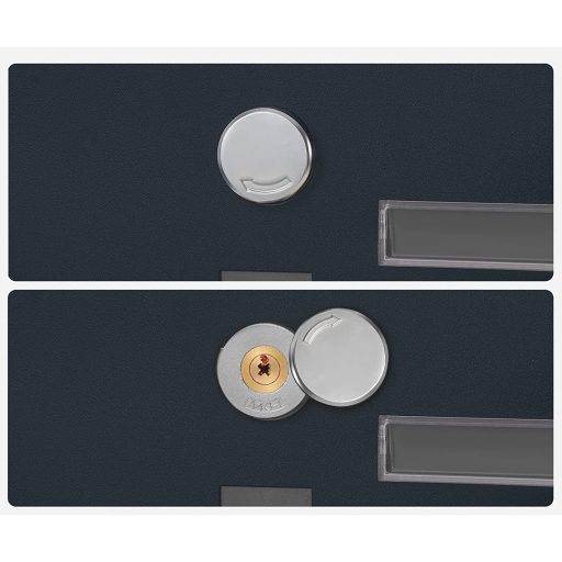 SONGMICS Postaláda, falra szerelhető levélszekrény, rézmagos zárófedéllel, újságtartóval,