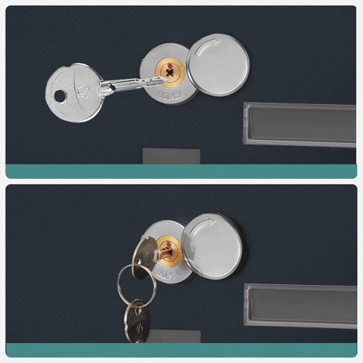 SONGMICS Postaláda, falra szerelhető levélszekrény, rézmagos zárófedéllel, újságtartóval,