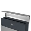 SONGMICS Modern Mailbox, zárható falra szerelhető levélszekrény újságtartóval, könnyen