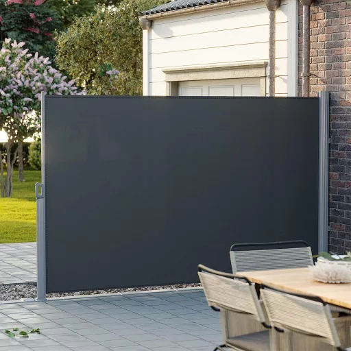SONGMICS 200 x 400 cm (M x H), Oldalsó Napellenző Erkélyre és Teraszra, Magánélet Védelme,