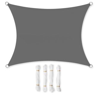 SONGMICS 2 x 3 m Napvitorla, Legalább 1000 mm-ig Vízálló, 93%-os UV-védelem Napellenző Vitorla