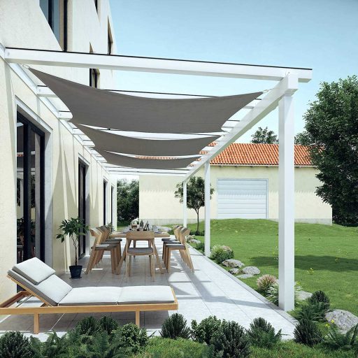 SONGMICS 2 x 3 m Napvitorla, Legalább 1000 mm-ig Vízálló, 93%-os UV-védelem Napellenző Vitorla