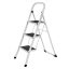 SONGMICS 3 lépcsős létra, nagy teherbírású acél, összecsukható, hordozható