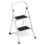 Songmics GSL12WT összecsukható létra 2 lépcsőfokkal, összecsukható rész, biztonsági