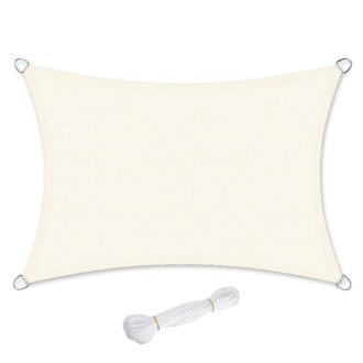 SONGMICS 2 x 3 m HDPE Napvitorla Napellenző Napvédelem UV Védelem Légáteresztő Kert Erkély