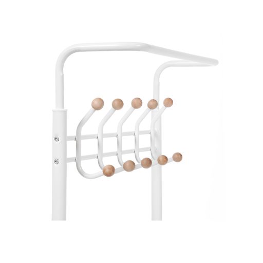 SONGMICS 187 cm magas fém előszobafogas, előszobai rendező, kabátállvány 3 polccal,