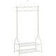 SONGMICS Vintage Ruhatartó Állvány és Akasztó Ruhaakasztóval és 2 fém polccal 92 x 41 x 173