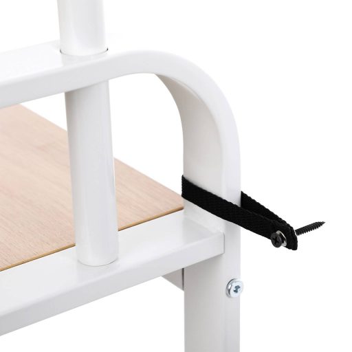 VASAGLE Ruhafogas, Kabátállvány Cipőtároló Padokkal, 4 az 1-ben Dizájn, 9 Levehető