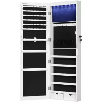 Ékszerszekrény Armoire, Zárható Fali Tároló Szervező Egység Nyakláncokhoz és