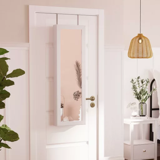 Ékszerszekrény Armoire, Zárható Fali Tároló Szervező Egység Nyakláncokhoz és