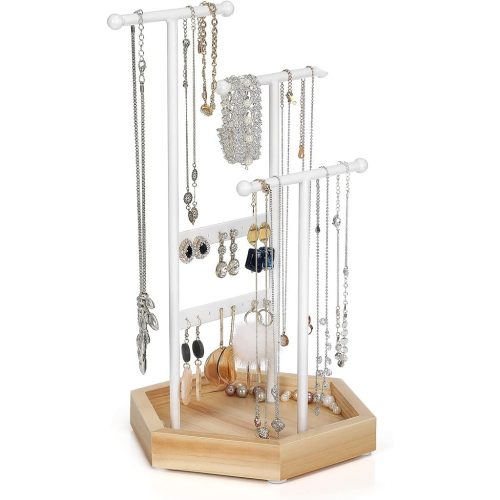 SONGMICS Ékszer Display Állvány Tartó, Fém Fa Ékszerfa Nyakláncokhoz, Karkötőkhöz,