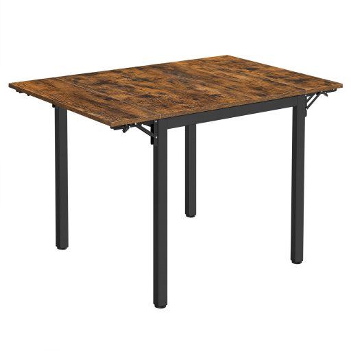 VASAGLE KDT077B01 Összecsukható Étkezőasztal 2-4 Személy részére Kis Helyiségekhez Vintage