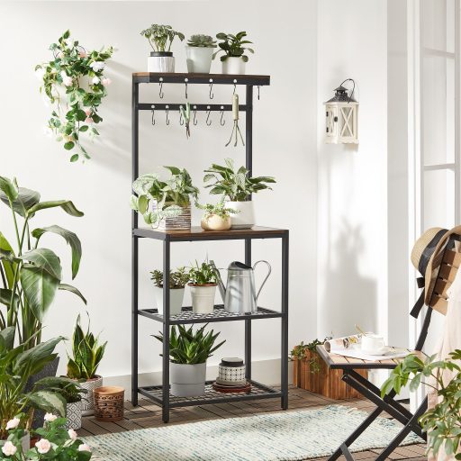 VASAGLE Konyhai Tároló Egység, Polc Rendező és Pékállvány Tároló Polcokkal, 12