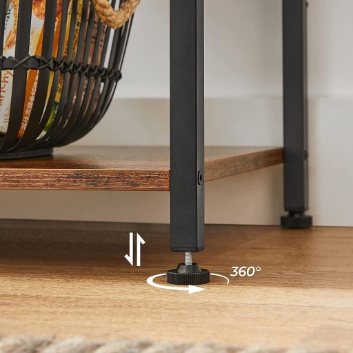 VASAGLE Konyhai Állvány 3 Szintes Állvány 6 S-alakú Kampóval Ipari Dizájn Mikrohullámú