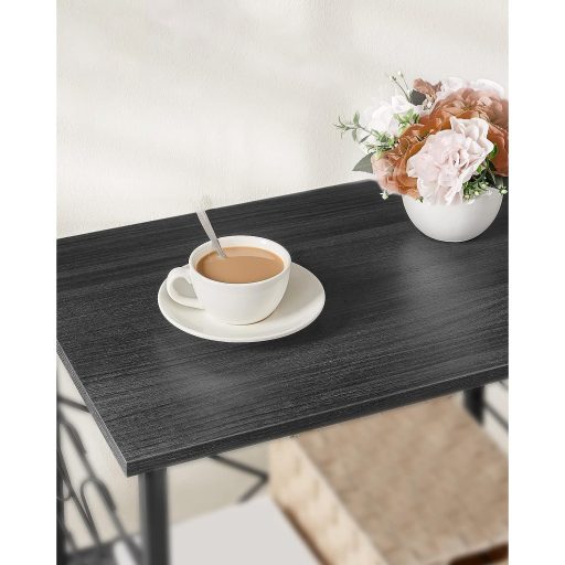 VASAGLE Konyhai Polc Kerekeken, Tálalókocsi 3 Polccal, Konyhai Kocsi, Mikrohullámú Sütő Polc,