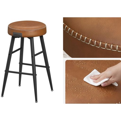 VASAGLE Echo Kollekció ULBC080K01 Bárszékek, 2 darabos szett, Konyhai székek, Reggeliző