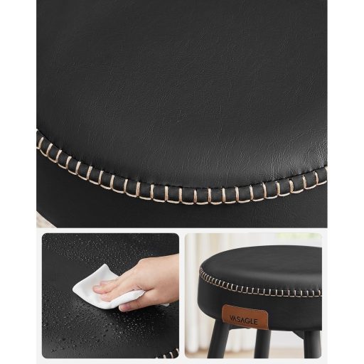 VASAGLE Echo Kollekció ULBC090B01 Bárszékek, 2 darabos szett, Konyhai Székek, Reggeliző