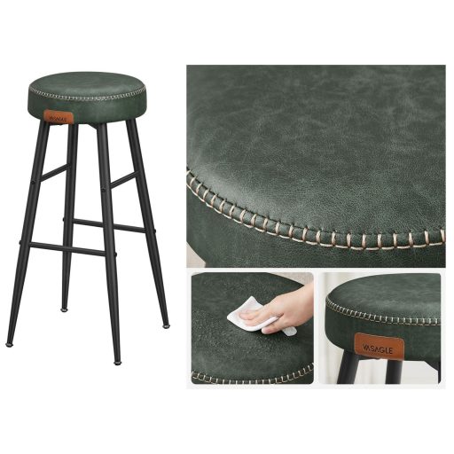 VASAGLE Echo Kollekció ULBC090C01 Bárszékek, 2 darabos szett, Konyhai Székek, Reggeliző