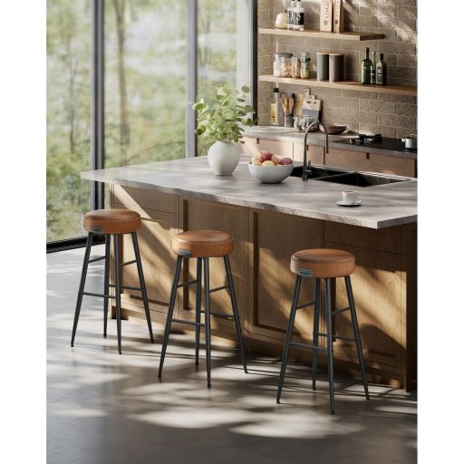 VASAGLE Echo Kollekció ULBC090K01 Bárszékek, 2 darabos szett, Konyhai székek, Reggeliző