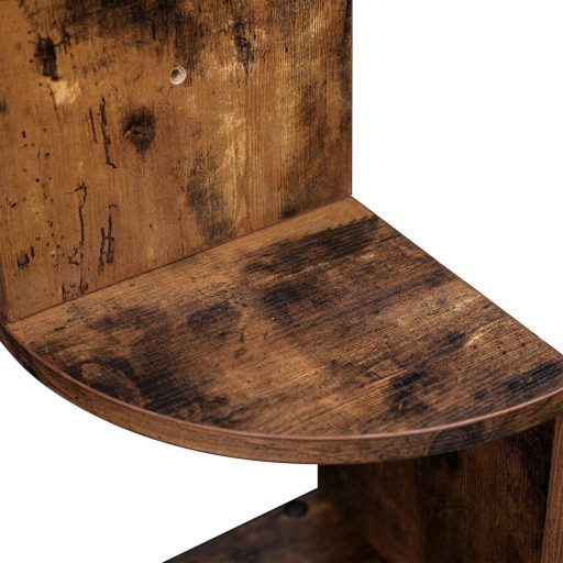 VASAGLE LBC20BX Sarokpolc, Fali Polc, 5 Szintes, Cikkcakk Lebegő Polc, Könyvespolc Konyhába,