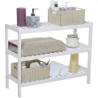 SONGMICS Bambusz Cipőtartó, 3 szintes tárolópolc, 70 x 26 x 55 cm (Sz x Mé x Ma), ideális