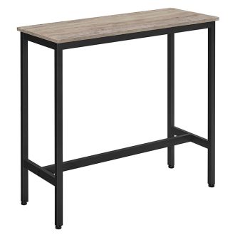 VASAGLE Bárasztal, Keskeny Téglalap Alakú Bárasztal, Konyhaasztal, Magas Étkezőasztal,