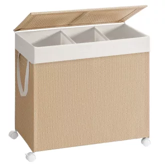   Szennnyestartó, 3 részes, nagy méretű 140 liter, gurulós rattan