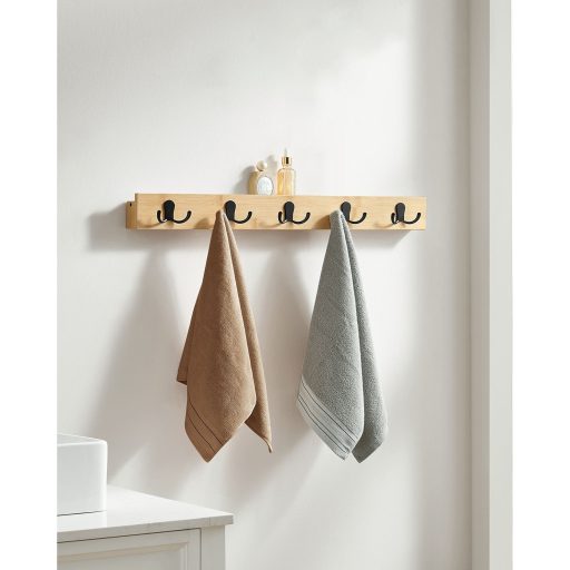 SONGMICS Fali Ruhafogas, Fali Ruhafogas Polccal, 5 Dupla Fém Akasztóval, Helytakarékos,