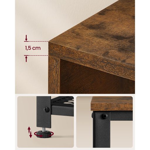 VASAGLE Kabátakasztó Cipőpad Készlet, Előszobai Fa, Előszobabútor, Multifunkcionális, Pont