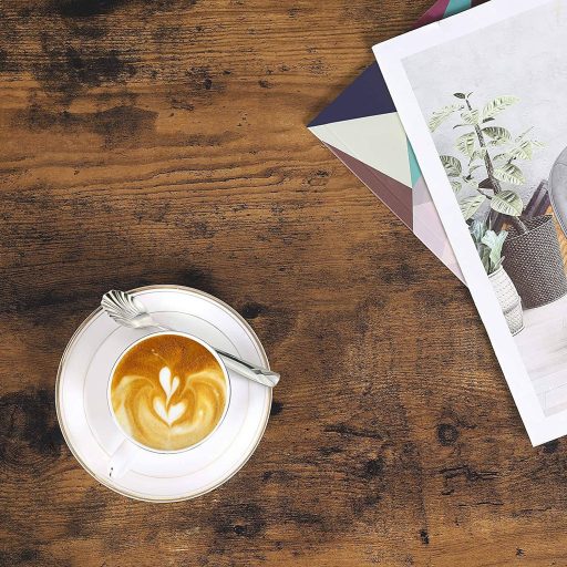 VASAGLE Dohányzóasztal, Koktélasztal, Könnyen Összeszerelhető, Ipari Oldalasztal,