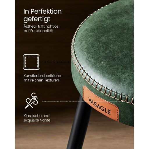 VASAGLE EKHO Kollekció - Étkezőszék, Konyhaszék, Műbőr, Középkori Modern Stílus, 48,2 cm