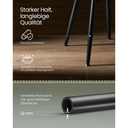 VASAGLE EKHO Kollekció - Étkezőszék, Konyhaszék, Műbőr, Középkori Modern Stílus, 48,2 cm