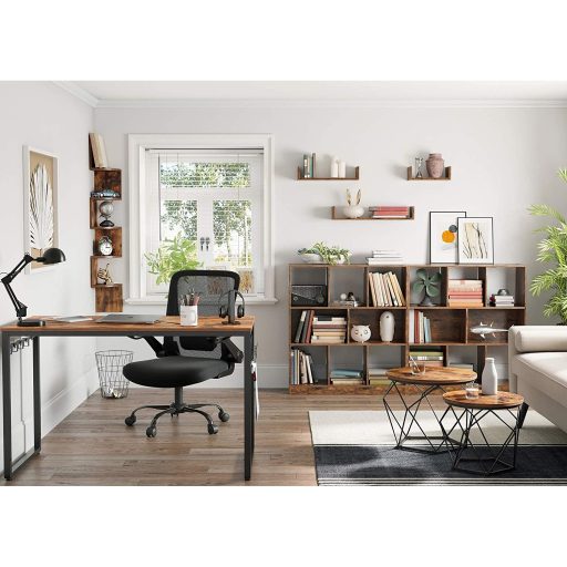 VASAGLE Dohányzóasztalok, 2 oldalasztal szett, masszív acélkeret, nappaliba, hálószobába,