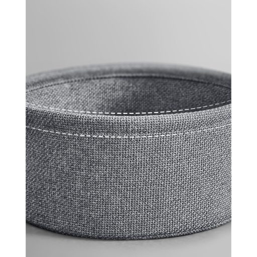 VASAGLE Kis Kerek Oldalasztal, Modern Éjjeliszekrény Szövet Kosárral, Éjjeliszekrény