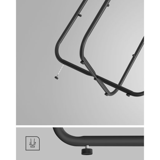 VASAGLE Kis Kerek Oldalasztal, Modern Éjjeliszekrény Szövet Kosárral, Éjjeliszekrény