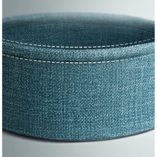 VASAGLE Oldalasztal, Kerek Dohányzóasztal Szövet Kosárral, Tágas, Nappaliba és Hálószobába,