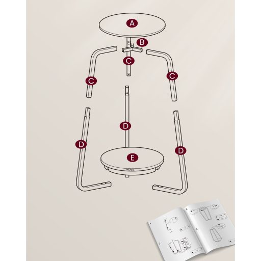 VASAGLE kerek oldalasztal, 2 szintes éjjeliszekrény, üvegtetős és forgácslap polcos