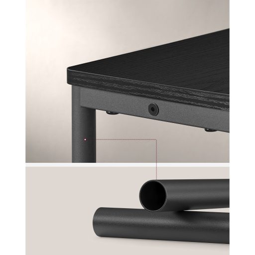 VASAGLE Oldalsó Asztal Beépített Konnektorral, Keskeny 3 Szintes Oldalsó Asztal, Kis Helyekre