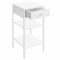VASAGLE Éjjeliszekrény, Végasztal, Magas Éjjeliszekrény Fiókkal és 2 Tárolópolccal,