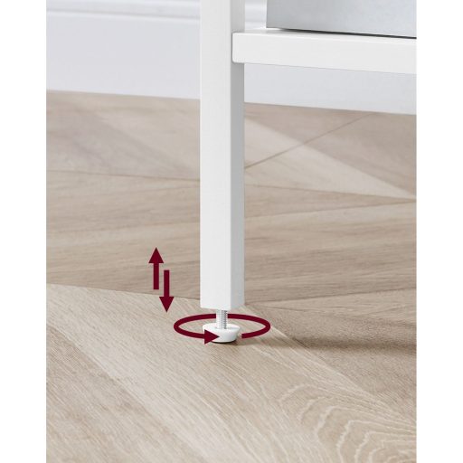 VASAGLE Éjjeliszekrény, Végasztal, Magas Éjjeliszekrény Fiókkal és 2 Tárolópolccal,