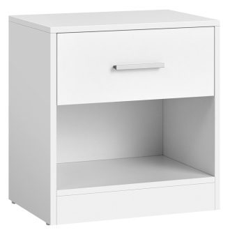 VASAGLE Éjjeliszekrény, Oldalsó Asztal Fiókkal, Fogantyúval, Nyitott Rekesszel, Végasztal,